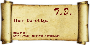 Ther Dorottya névjegykártya